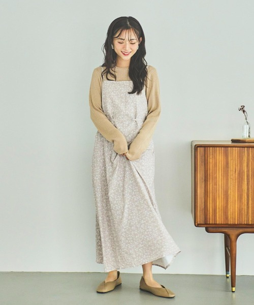 mil（ミル）の「【150㎝前後の小柄さんサイズ】オリジナル小花柄キャミワンピース（ワンピース・レディース・ブラック/ベージュ・XS/XXS/S）」の19枚目の写真