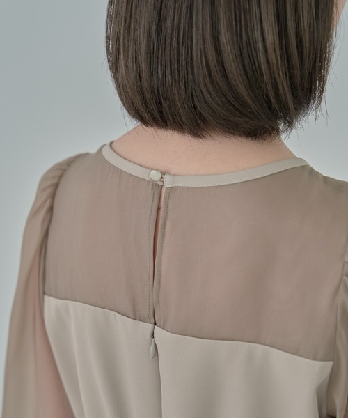 earth music&ecology（アースミュージックアンドエコロジー）の「SET2点チュールキャミ付きドッキングワンピース（ワンピース・レディース・ブラック/ベージュ・M/S）」の5枚目の写真