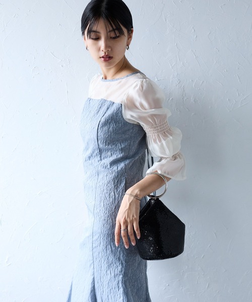 &Robu.（アンドロブ）の「メタルメッシュリングハンドルバッグ 結婚式 顔合わせ お呼ばれ（ハンドバッグ・レディース・シルバー/ブラック/ベージュ・FREE）」の21枚目の写真