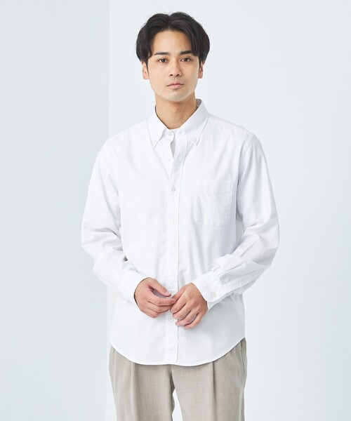 green label relaxing(グリーンレーベルリラクシング)の「ナチュラルフィット ビエラ ボタンダウン シャツ(シャツ/ブラウス・メンズ・グレー/ライラック/ネイビー/ホワイト・S/XL/L/M/XS)」の2枚目の写真