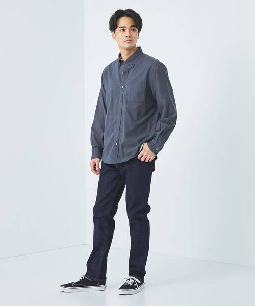 green label relaxing(グリーンレーベルリラクシング)の「ナチュラルフィット ビエラ ボタンダウン シャツ(シャツ/ブラウス・メンズ・グレー/ライラック/ネイビー/ホワイト・S/XL/L/M/XS)」の12枚目の写真