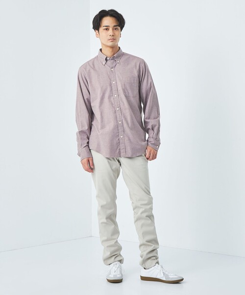 green label relaxing(グリーンレーベルリラクシング)の「ナチュラルフィット ビエラ ボタンダウン シャツ(シャツ/ブラウス・メンズ・グレー/ライラック/ネイビー/ホワイト・S/XL/L/M/XS)」の13枚目の写真