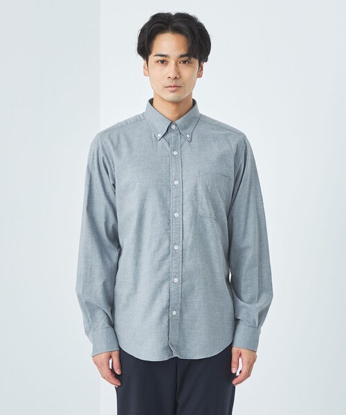 green label relaxing(グリーンレーベルリラクシング)の「ナチュラルフィット ビエラ ボタンダウン シャツ(シャツ/ブラウス・メンズ・グレー/ライラック/ネイビー/ホワイト・S/XL/L/M/XS)」の14枚目の写真