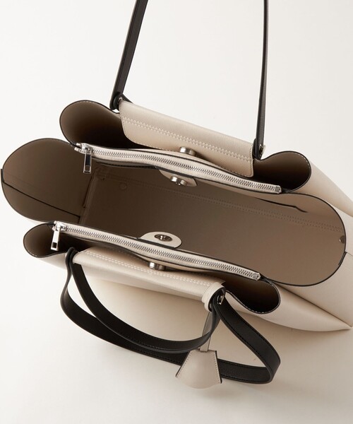 green label relaxing（グリーンレーベルリラクシング）の「ダブルハンドル トートバッグ / A4 / 通勤（トートバッグ・レディース・ベージュ/ライトグレー/ブラック/オフホワイト・FREE）」の20枚目の写真