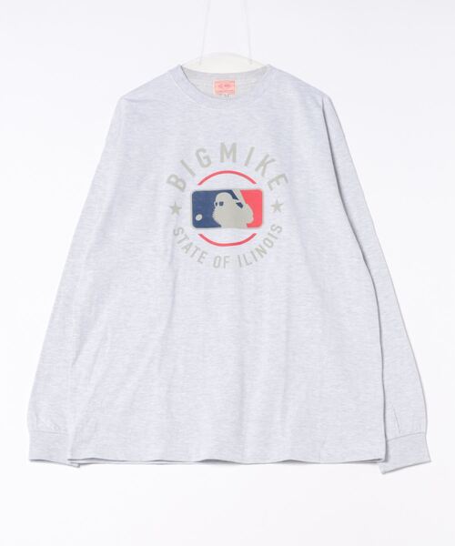 BIG MIKE ビッグマイク 24秋冬新作 MLB 長袖プリント Tシャツ 102438381（Tシャツ/カットソー）｜BIG MIKE（ビッグマイク）