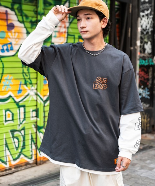 Rocky Monroe(ロッキーモンロー)の「NEW JACK ニュージャック オーバーサイズイラスト発泡プリントレイヤードTシャツ(アンサンブル・メンズ・ホワイト/ブラック/スミクロ/ホワイト系・M/L)」の21枚目の写真
