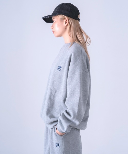 セール】【別注】FILA フィラ ブランド ロゴ ワンポイント 刺繍 裏起毛