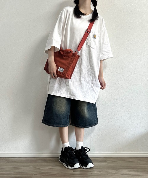 Cham.(チャム)の「デニムワイドハーフパンツ(デニムパンツ・レディース・ブルー・M/S/L)」の2枚目の写真