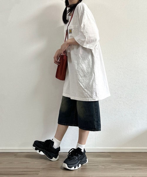 Cham.(チャム)の「デニムワイドハーフパンツ(デニムパンツ・レディース・ブルー・M/S/L)」の15枚目の写真