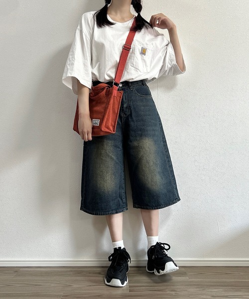 Cham.(チャム)の「デニムワイドハーフパンツ(デニムパンツ・レディース・ブルー・M/S/L)」の17枚目の写真