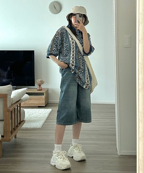 Cham.(チャム)の「デニムワイドハーフパンツ(デニムパンツ・レディース・ブルー・M/S/L)」の20枚目の写真