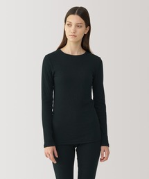 〔MUJI Labo〕婦人　コットンカシミヤクルーネックＴシャツ