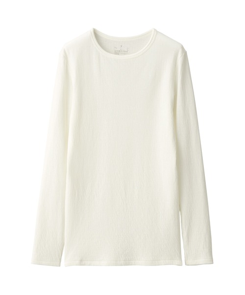 無印良品（ムジルシリョウヒン）の「〔MUJI Labo〕婦人　コットンカシミヤクルーネックＴシャツ（Tシャツ/カットソー・レディース・ブラック/グレー系/オフホワイト・XL/L/M/S）」の8枚目の写真