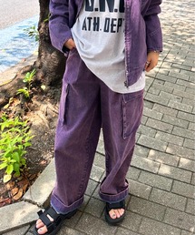 DOUBLE NAME | 加工デニムカーゴパンツ/ユニセックス(デニムパンツ)