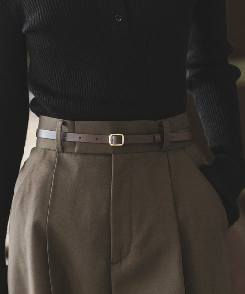 Noble（ノーブル）の「【NOBLE×L'AUBE BLANC×LEFIJE】別注ベルト(1.2cm)（ベルト・レディース・ブラウン/ブラック・FREE）」の4枚目の写真