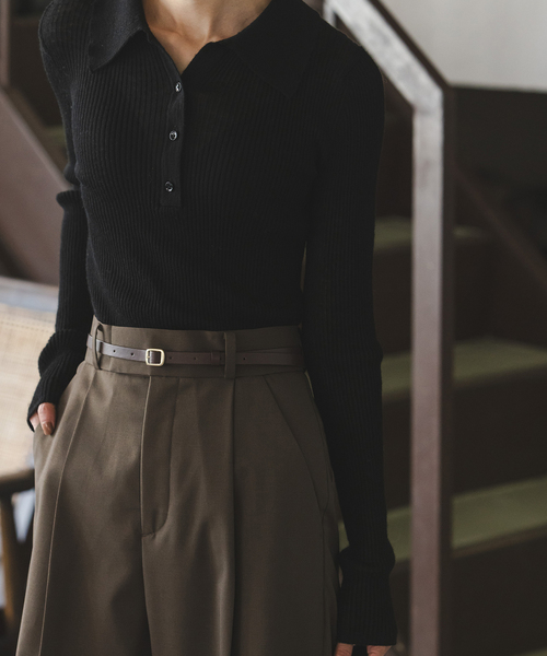 Noble（ノーブル）の「【NOBLE×L'AUBE BLANC×LEFIJE】別注ベルト(1.2cm)（ベルト・レディース・ブラウン/ブラック・FREE）」の5枚目の写真