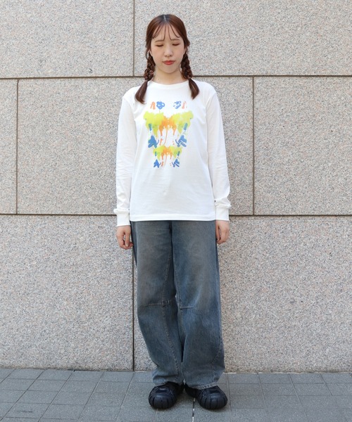 Make stuff '25 aimi ハピハピロンT セール】【UNIT CHEST】unique unisex long sleeve T-shirt
