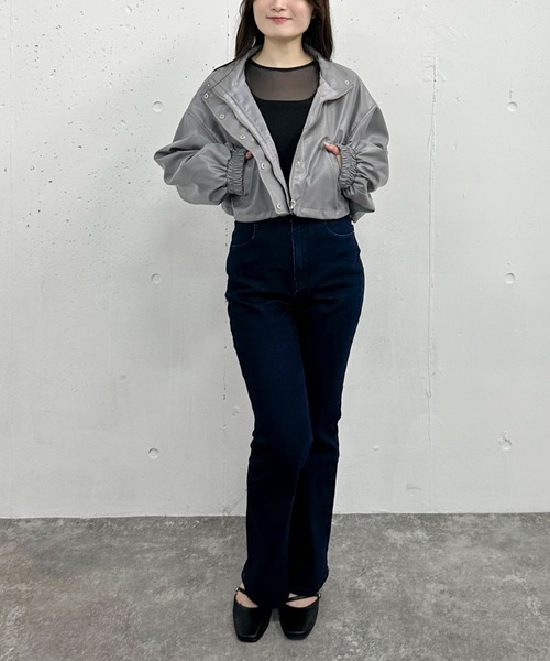 archives（アルシーヴ）の「フェイクレザードロストショートブルゾン／（ブルゾン・レディース・ブラック/ブルー/アイボリー・MEDIUM）」の22枚目の写真