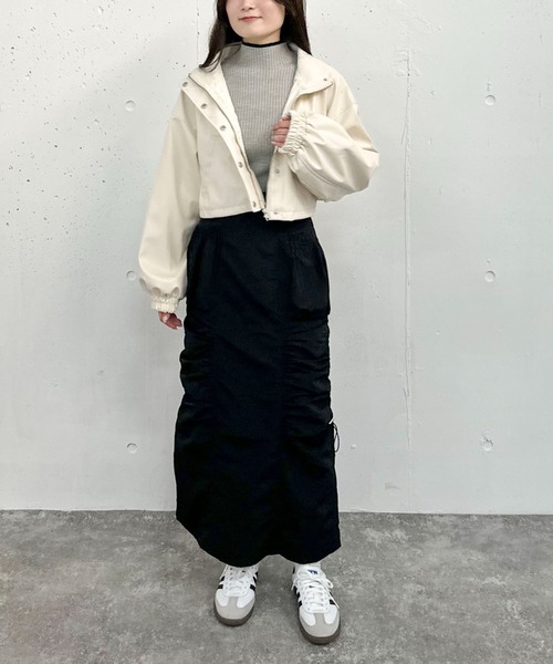 archives（アルシーヴ）の「フェイクレザードロストショートブルゾン／（ブルゾン・レディース・ブラック/ブルー/アイボリー・MEDIUM）」の17枚目の写真