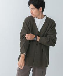 ITEMS URBANRESEARCH（アイテムズ アーバンリサーチ）の「ワッフル編み Vネックニットカーディガン（カーディガン/ボレロ・メンズ）」