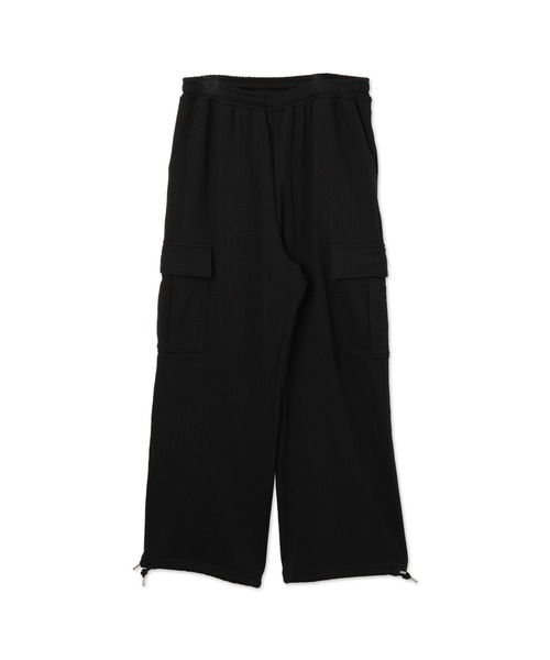 WEGO（ウィゴー）の「WEGO/ワイドカーゴスウェットパンツ（カーゴパンツ・メンズ・ブラック/杢グレー・MEDIUM/LARGE）」の17枚目の写真