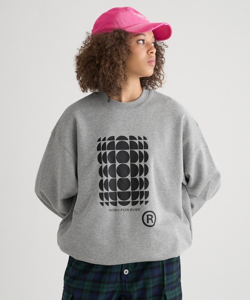 WISH FOR EVER（ウィッシュフォーエバー）の「DRAW CODE ART SWEAT/ドローコードアートスウェット（スウェット・メンズ・ネイビー/レッド/グレー/ブラック・MEDIUM/LARGE/SMALL）」の2枚目の写真