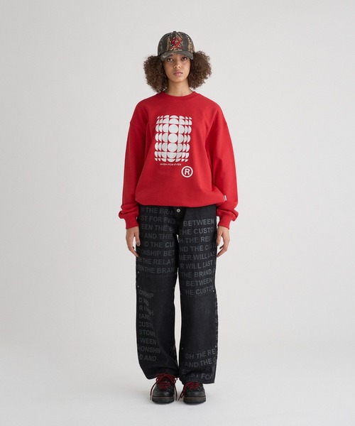 WISH FOR EVER（ウィッシュフォーエバー）の「DRAW CODE ART SWEAT/ドローコードアートスウェット（スウェット・メンズ・ネイビー/レッド/グレー/ブラック・MEDIUM/LARGE/SMALL）」の11枚目の写真