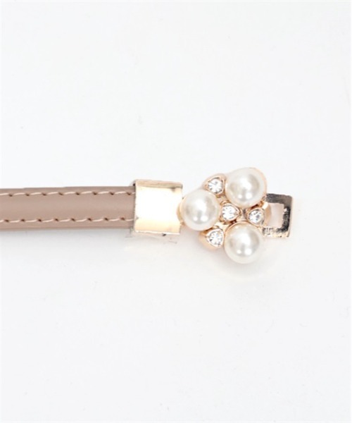 axes femme（アクシーズファム）の「ビジューバックル調整細ベルト（ベルト・レディース・ベージュ/ブラック・FREE）」の8枚目の写真