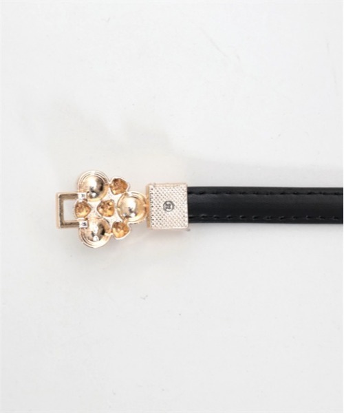 axes femme（アクシーズファム）の「ビジューバックル調整細ベルト（ベルト・レディース・ベージュ/ブラック・FREE）」の19枚目の写真