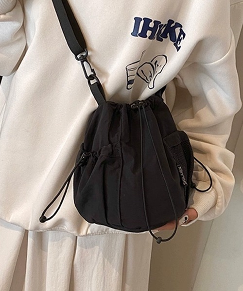 ナイロン素材巾着ショルダーバッグ（ショルダーバッグ）｜IRADOWL