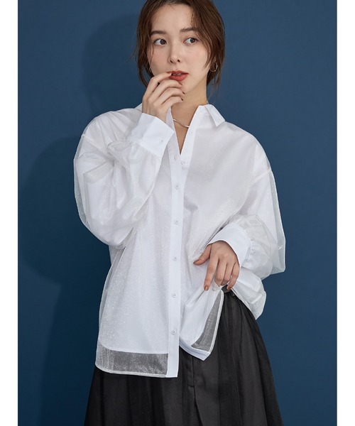専用　新作　ブラウス　タイドッキングシャツ　新品 シアードッキングブラウス（シャツ/ブラウス）｜Stylevoice for