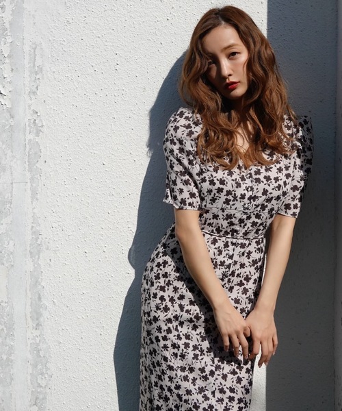 花柄ワンピース（ワンピース）｜Rosy luce（ロージールーチェ）の  