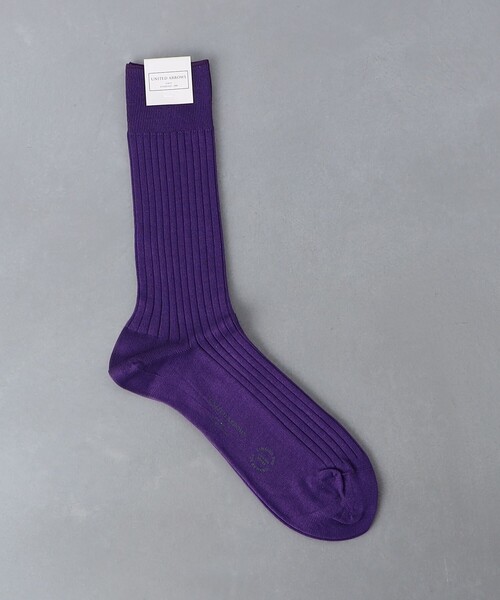 UNITED ARROWS(ユナイテッドアローズ)の「カラー リブ ソックス(ソックス/靴下・メンズ・ライトグレー/ブラウン/オリーブ/ピンク/パープル・FREE)」の1枚目の写真