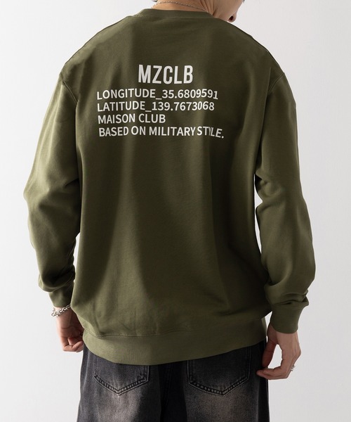 MAISON CLUB(メゾンクラブ)の「【MAISON CLUB】Military Back Print Sweater/ ミリタリーバックプリントスウェット MZCLB(スウェット・メンズ・グレー/カーキ/ブラック・XL/L)」の3枚目の写真