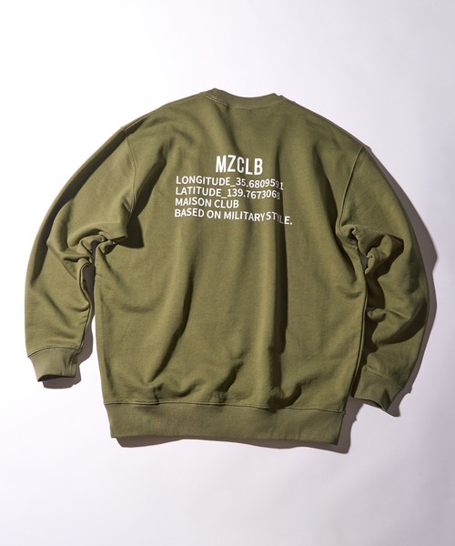 MAISON CLUB(メゾンクラブ)の「【MAISON CLUB】Military Back Print Sweater/ ミリタリーバックプリントスウェット MZCLB(スウェット・メンズ・グレー/カーキ/ブラック・XL/L)」の6枚目の写真