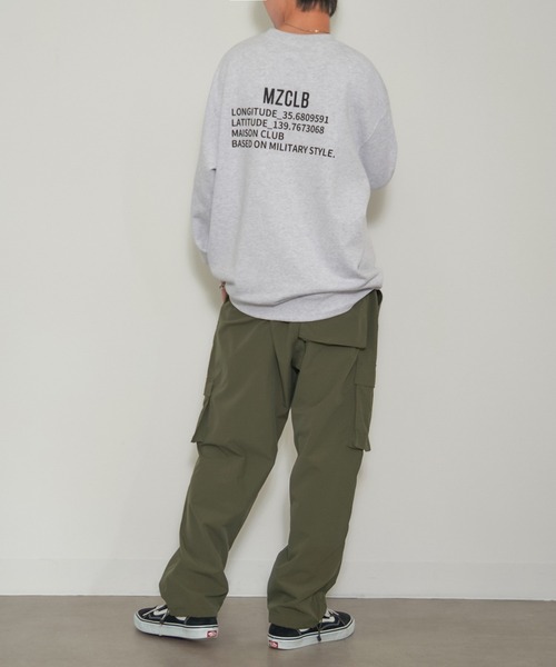 MAISON CLUB(メゾンクラブ)の「【MAISON CLUB】Military Back Print Sweater/ ミリタリーバックプリントスウェット MZCLB(スウェット・メンズ・グレー/カーキ/ブラック・XL/L)」の22枚目の写真