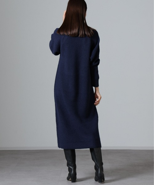 セール】釦ディティール片畦ニットワンピース（ワンピース）｜NANO