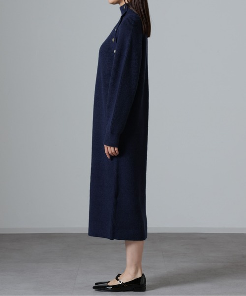 新品　STOF　ストフ　ニットプルオーバー　ワンピース　ユニセックス　日本製 STOF (ストフ) ミックスニットワンピース blue M - The Galaxy Harmony!!!!