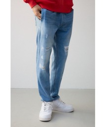 AZUL by moussy | ヴィンテージデニム風転写スウェットパンツ(スウェットパンツ)