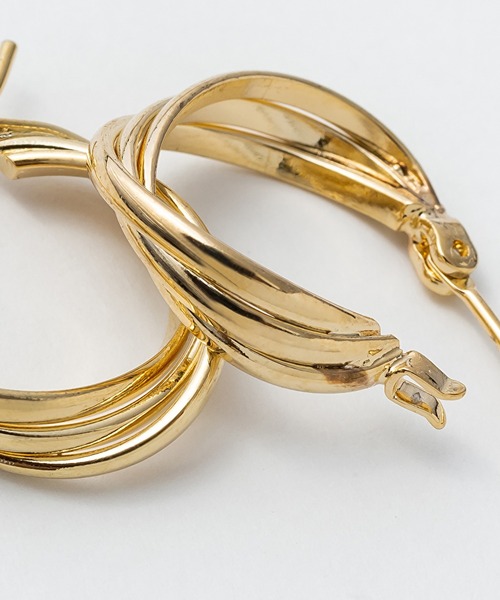 ciite'（シーテ）の「ミニねじれ3連フープピアス  (両耳用)（ピアス（両耳用）・レディース・シルバー/ゴールド・FREE）」の5枚目の写真