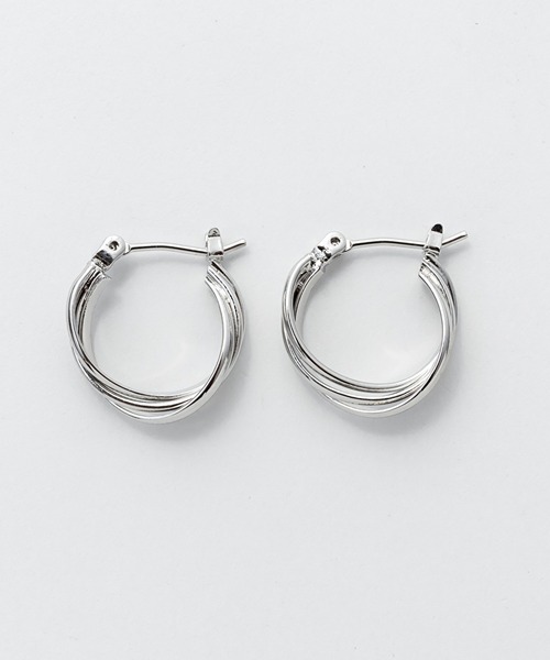 ciite'（シーテ）の「ミニねじれ3連フープピアス  (両耳用)（ピアス（両耳用）・レディース・シルバー/ゴールド・FREE）」の6枚目の写真