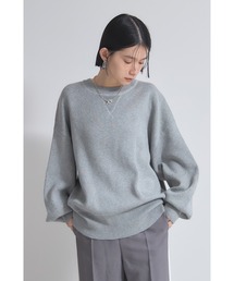 スウェットライクニットプルオーバー