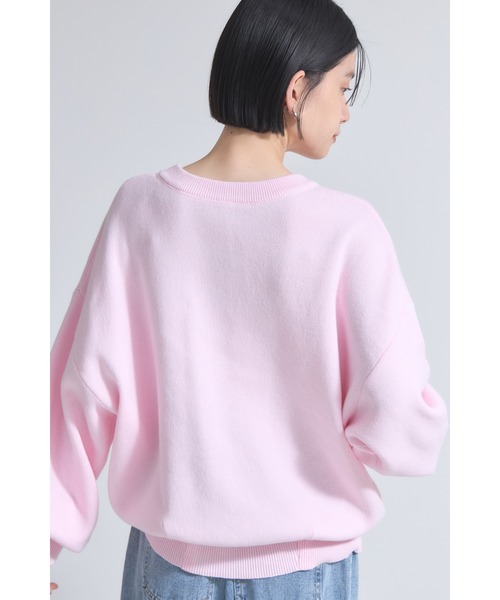 &. NOSTALGIA(アンドドットノスタルジア)の「スウェットライクニットプルオーバー(ニット/セーター・レディース・グレー/ホワイト/ピンク/ブラック/オレンジ・M)」の8枚目の写真