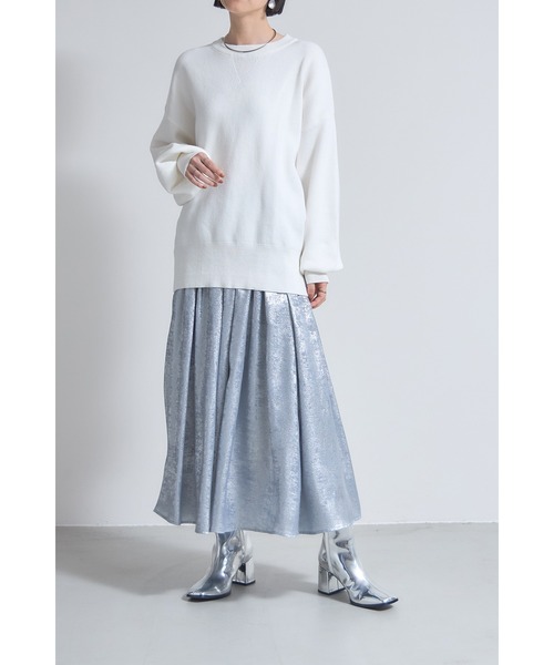 &. NOSTALGIA(アンドドットノスタルジア)の「スウェットライクニットプルオーバー(ニット/セーター・レディース・グレー/ホワイト/ピンク/ブラック/オレンジ・M)」の13枚目の写真