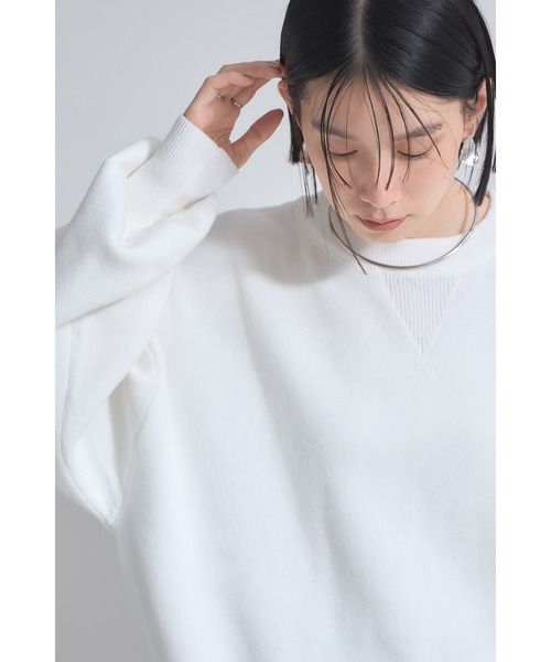 &. NOSTALGIA(アンドドットノスタルジア)の「スウェットライクニットプルオーバー(ニット/セーター・レディース・グレー/ホワイト/ピンク/ブラック/オレンジ・M)」の18枚目の写真