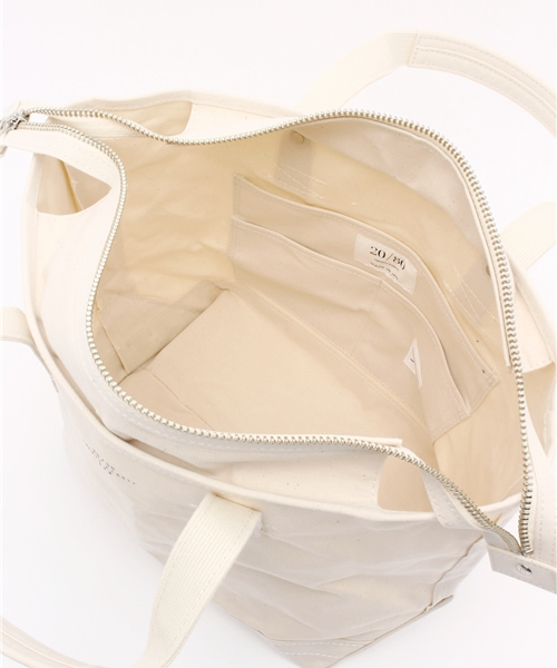 Ray BEAMS(レイビームス)の「20/80 / キャンバストートバッグ(トートバッグ・レディース・ホワイト/ネイビー・ONE SIZE)」の10枚目の写真
