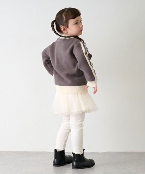 petit main（プティマイン）の「レギンスつきチュールスカート（スカート・キッズ・アイボリー/ライトピンク/チャコール・80ｃｍ/90cm/100cm/110cm/120cm/130cm）」の16枚目の写真