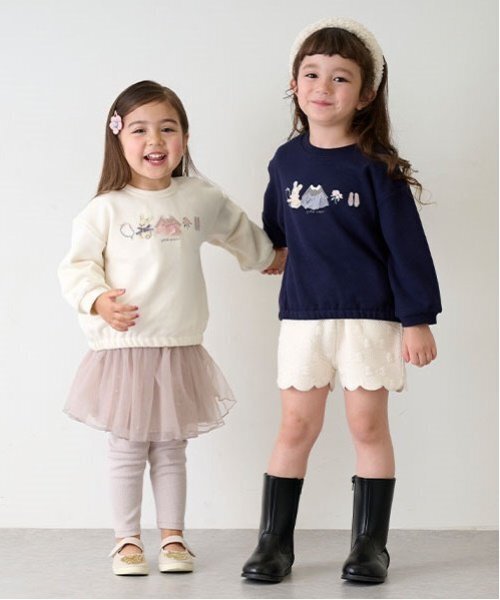 petit main（プティマイン）の「レギンスつきチュールスカート（スカート・キッズ・アイボリー/ライトピンク/チャコール・80ｃｍ/90cm/100cm/110cm/120cm/130cm）」の20枚目の写真