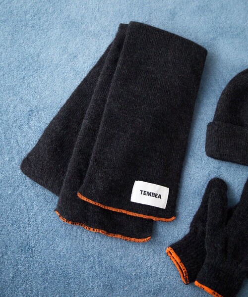 TEMBEA（テンベア）の「TEMBEA×FREAK'S STORE/テンベア×フリークスストア 別注MUFFLER（マフラー・メンズ・イエロー/サックスブルー/ブルー/オレンジ/ターコイズブルー・ONE SIZE）」の5枚目の写真