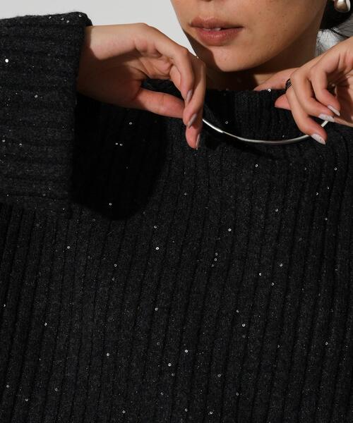 GALLEST（ギャレスト）の「◆スパンコール混クルーネックニット（ニット/セーター・レディース・ホワイト系/チャコールグレー/ベージュ/ブルーグリーン/パープル・38）」の15枚目の写真